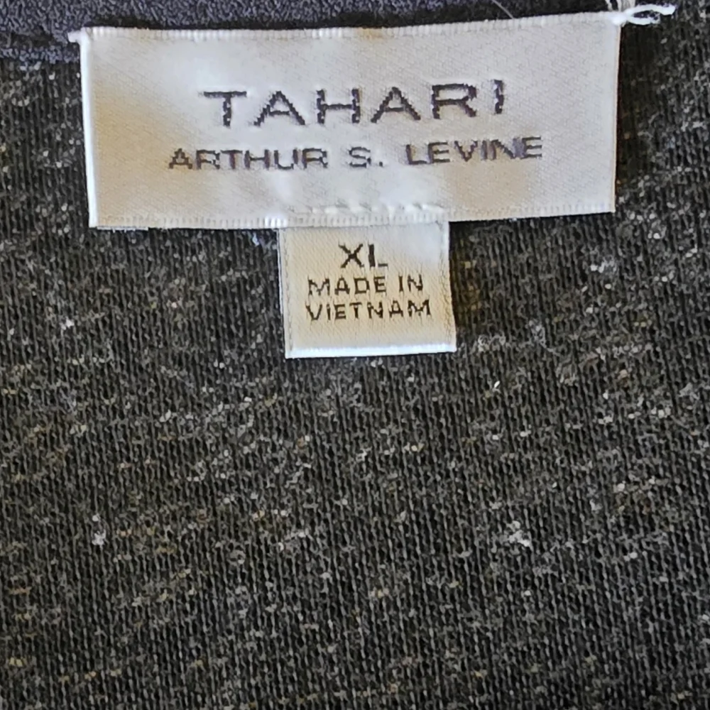 Elegant TAHARI Arthur Levine Open Front Jacket Classic Courture Timeless Tweed